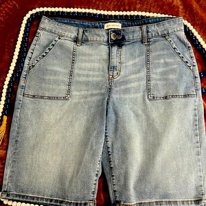 Lane Bryant Denim Bermuda Shorts Size 14